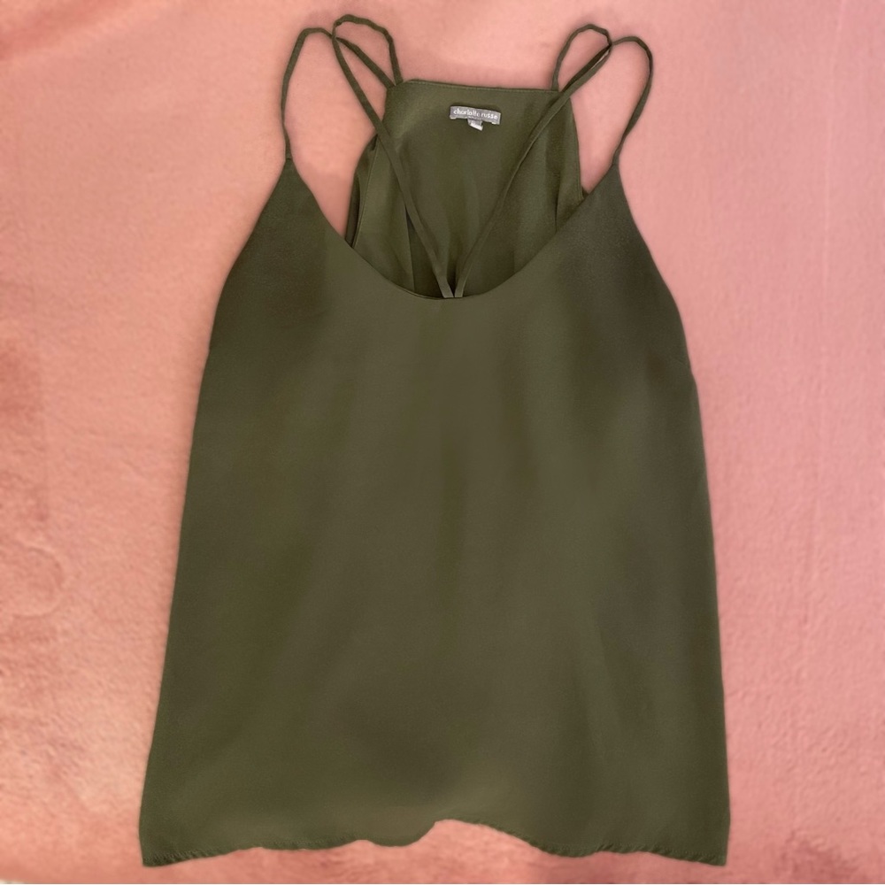 Charlotte Russe Cross Neck Tank | sz: sm